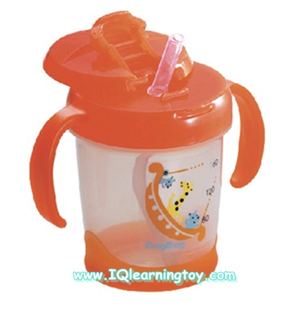Pigeon - ถ้วยหัดดื่ม พีเจ้นท์ MagMag พร้อมหลอดดูด Training Mug Pigeon Step 3 (Straw Course) จัดส่งฟรีค่ะ
