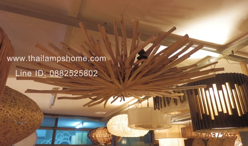 โคมไฟไม้สัก (Teak wood Lamp)