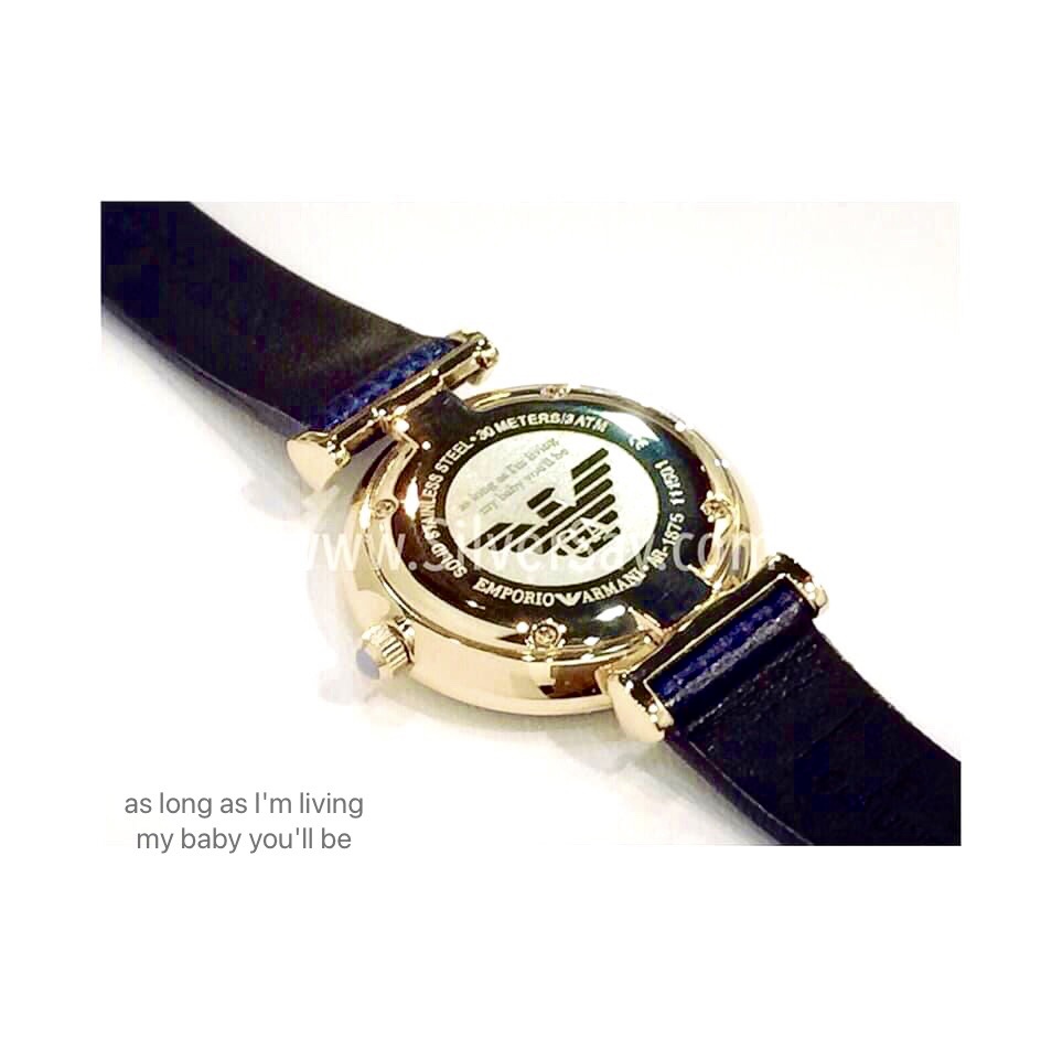 สลักข้อความ "happy na ton" บนนาฬิกา CASIO G-SHOCK