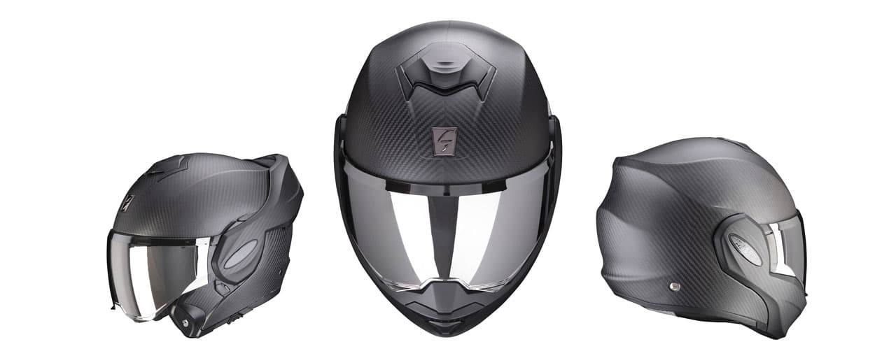 Scorpion EXO - รุ่น EXo Tech ลาย Carbon matt black คาร์บอนเงา Modular