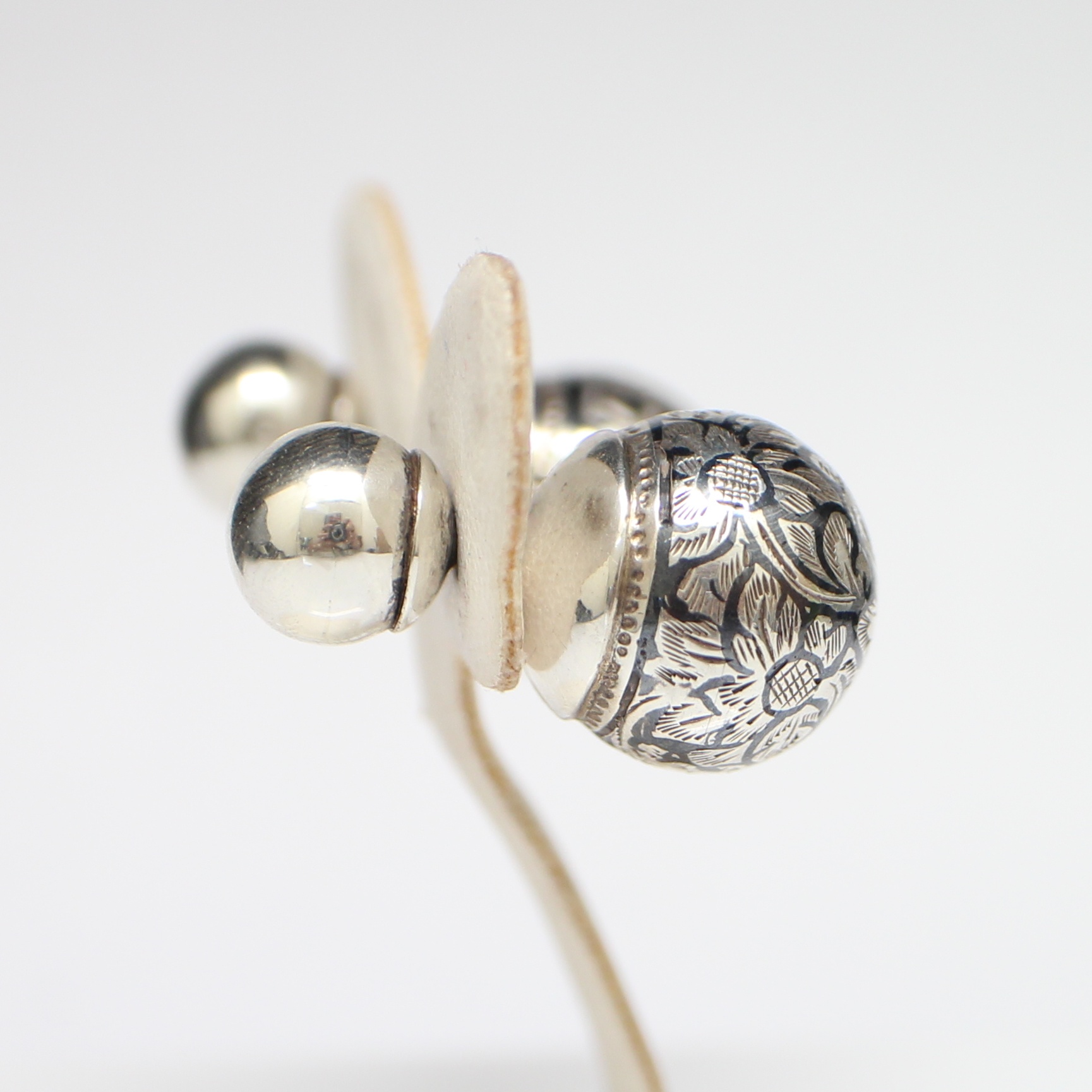 SI472 ต่างหูดิออร์ถมเงิน เงินแท้ 92.5% นน. 14.5 กรัม