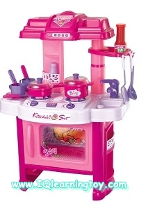 Kitchen Pink - ชุดทำครัว มีไฟ มีเสียง พร้อมเครื่องครัวครบครัน เล่นสนุก เสริมสร้างจินตนาการให้กับเด็ก จัดส่งฟรีค่ะ