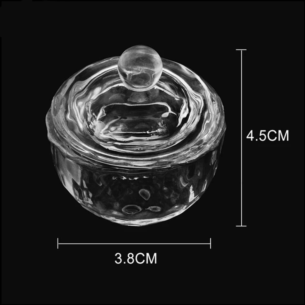 ถ้วยแก้ว กระปุกแก้ว ถ้วยแก้วใส่น้ำยาต่อเล็บ น้ำยาอะคริลิค มี2แบบ