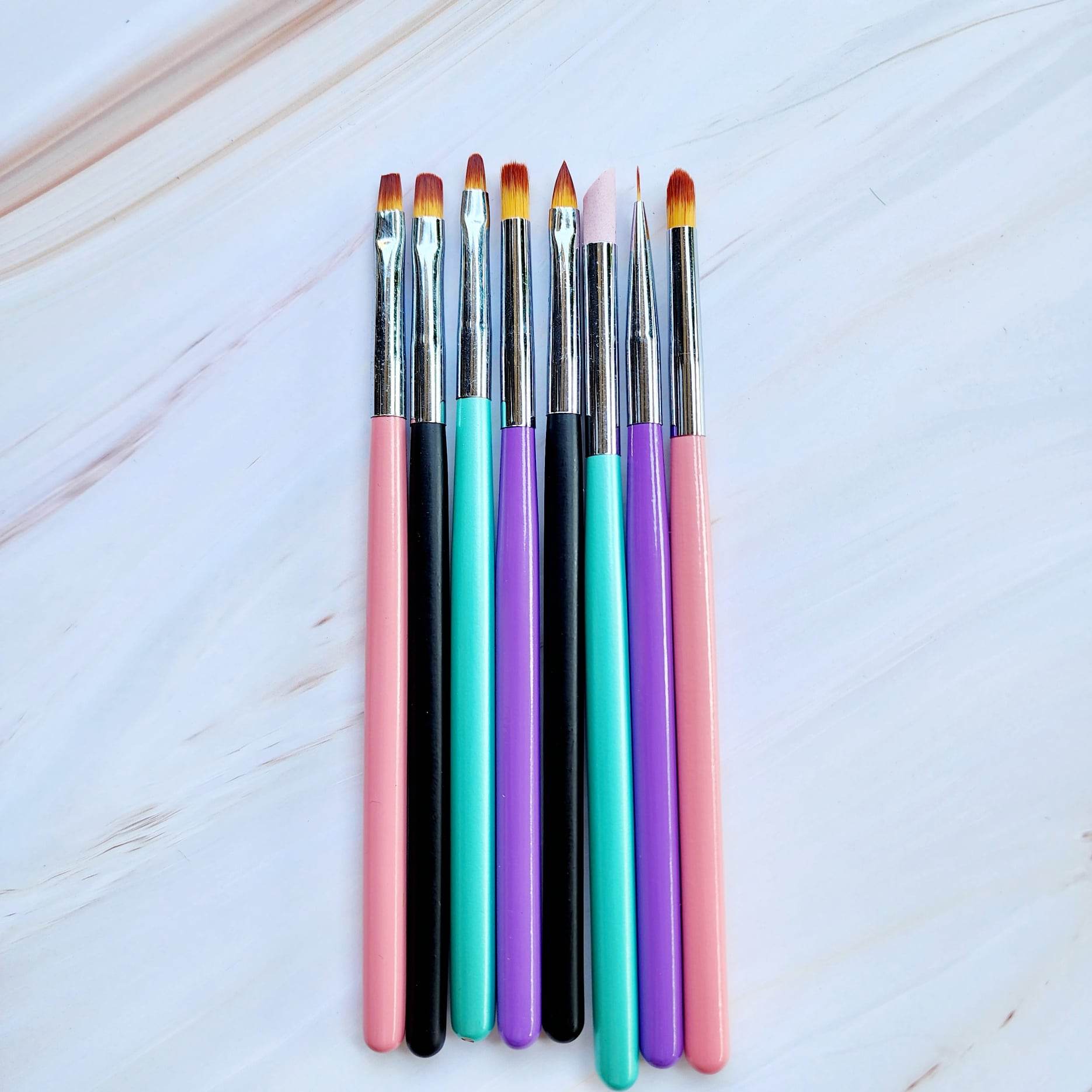 ชุดพู่กันทำเล็บ ชุดพู่กันเจล พู่กันปั้น พู่กันเพ้นท์ 8ด้าม/เซต