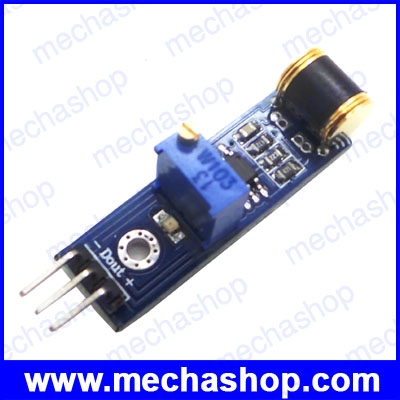 เซนเซอร์วัดแรงสั่นสะเทือน ไวเบรชั่นเซนเซอร์ 801S Vibration sensor analog output sensitivity adjustable