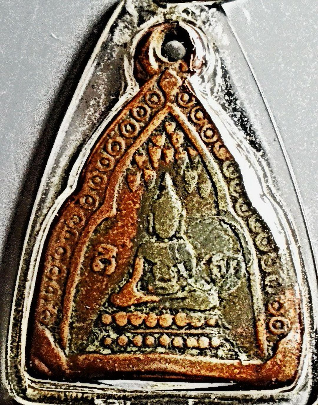 เหรียญหลวงปู่สอน วัดเทียนถวาย ปทุมธานี ปี 2505 ในเลี่ยมเดิม บล๊อกสิบสองโพธิ์