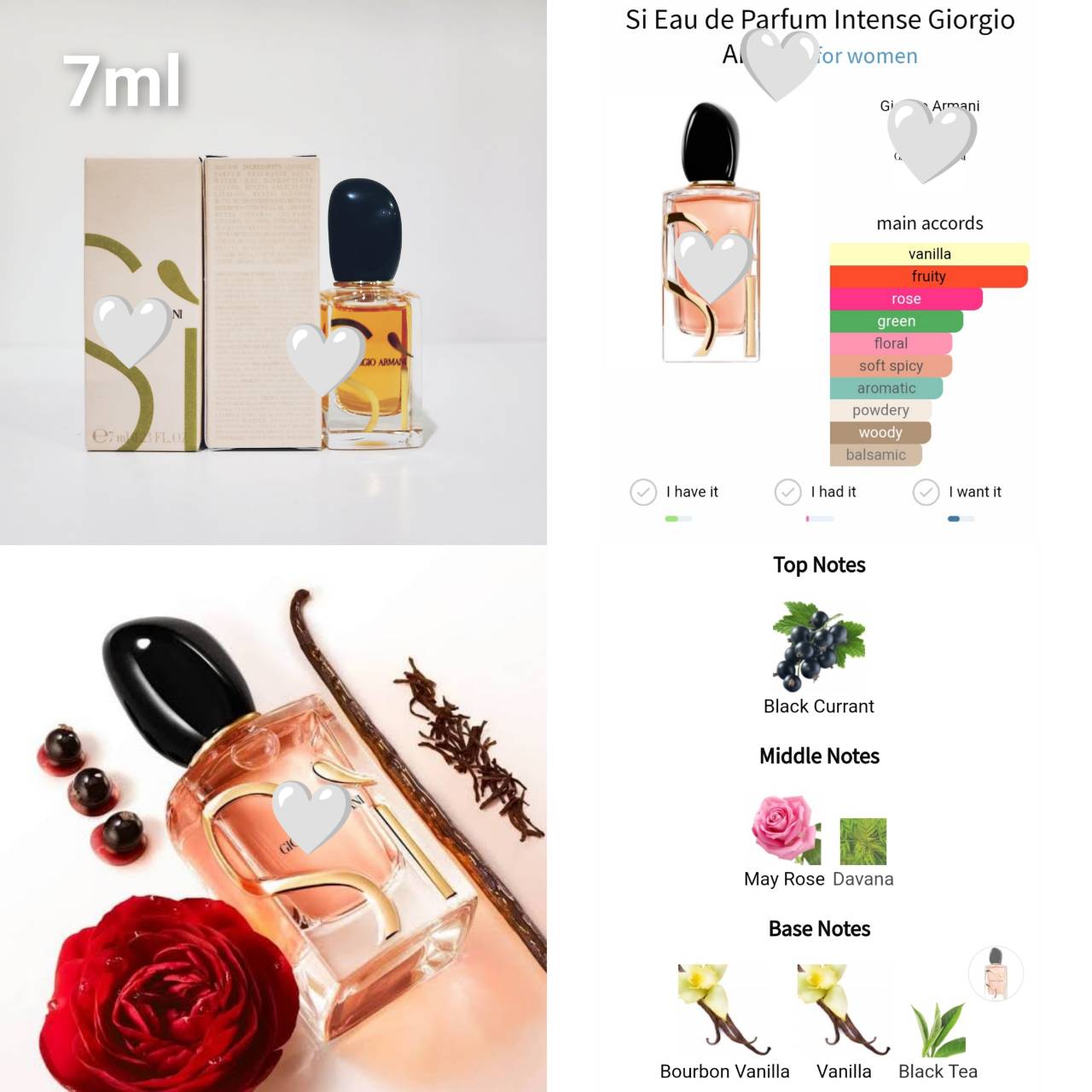 น้ำหอมจิ๋วมินิ Giorgio Armani Si Intense EDP (ปี 2023) 7ml แบบแต้มมีกล่อง ( Mini Perfume น้ำหอมขนาดพกพา) น้ำหอมจิ๋วมินิ ขวดน่ารัก ตั้งโชว์ก็สวย พกพาก็สะดวก หัวแต้มตามจุดชีพจร