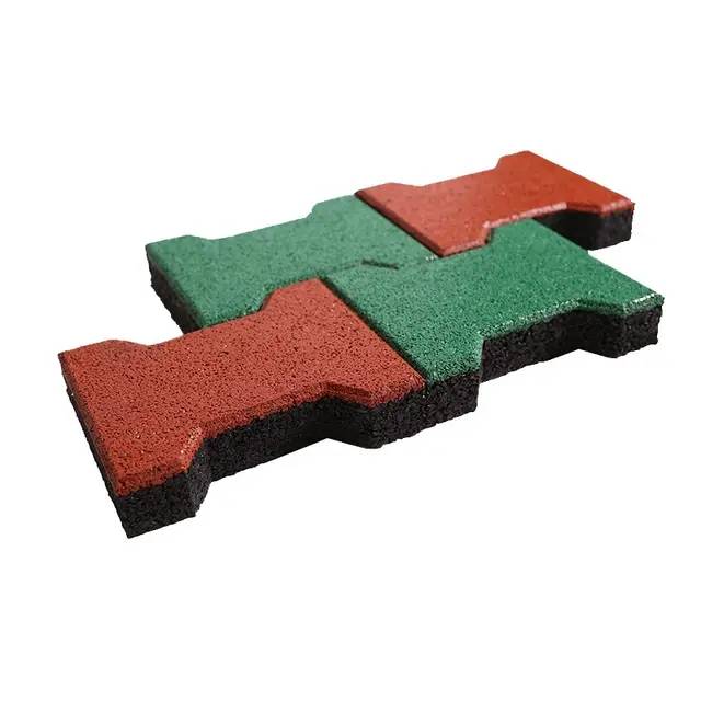 พื้นยางสังเคราะห์สนามเด็กเล่น แบบตัวหนอน หนา20mm