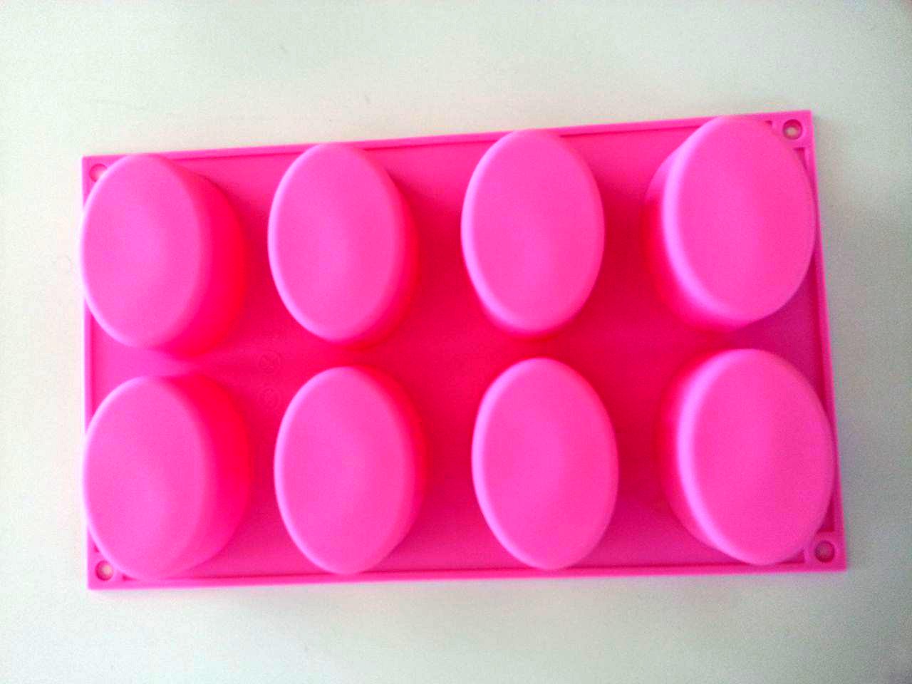 พิมพ์สบู่ ซิลิโครนวงรี 70-100 กรัม 8 ช่อง