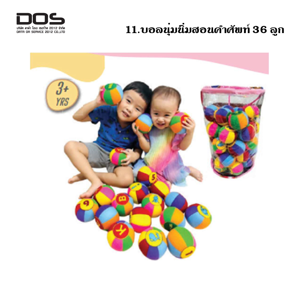 บอลนุ่มนิ่มสอนคำศัพท์ 36 ลูก
