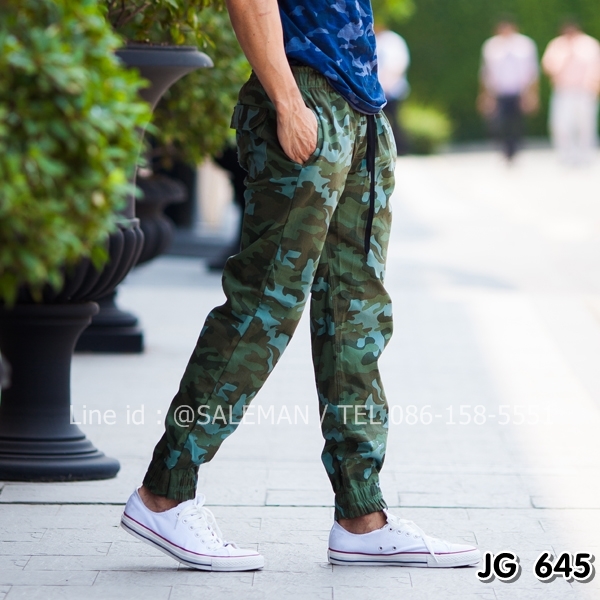 กางเกง jogger ลายทหาร JG645