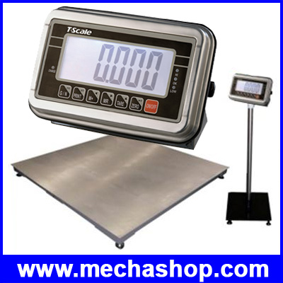 เครื่องชั่งพื้นสแตนเลส เครื่องชั่งดิจิตอลตั้งพื้นกันน้ำ BWS Waterproof Stainless Platform Scales ชั่งได้ 2,000kg ความละเอียด 100g, 200g, 500g รุ่น BWS-FSW ยี่ห้อ TSCALE (ไต้หวัน)
