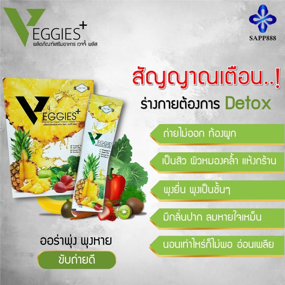 เวจจี้พลัส VEGGIES+ ดีท็อกซ์ ควบคุมน้ำหนัก