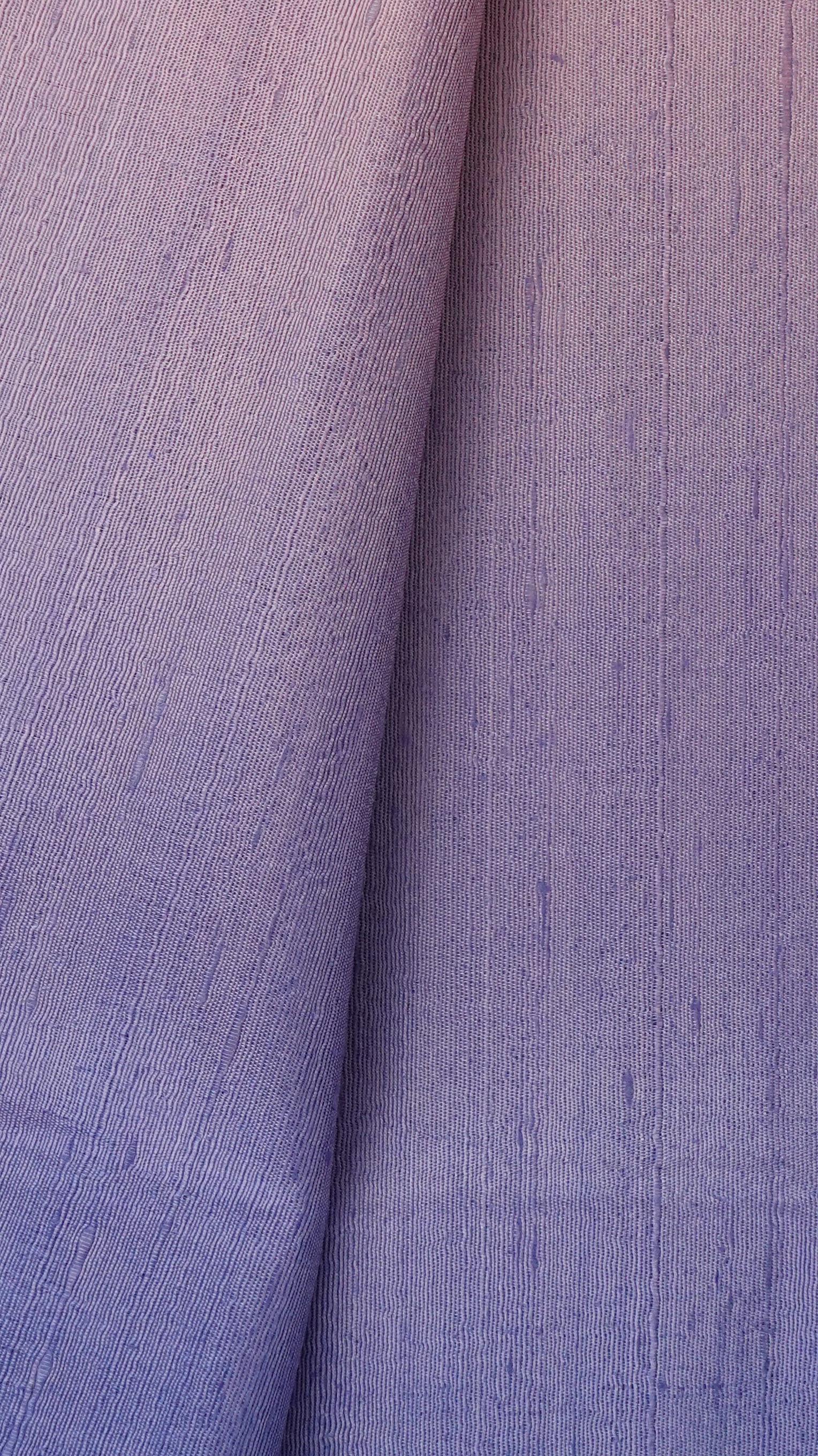 ผ้าไหมย้อมสไลด์สี ไหมบ้านทอมือ 2ตะกอ สีชมพูโอรส-สีม่วง เลือกขนาด รหัส BT-TT-022468515