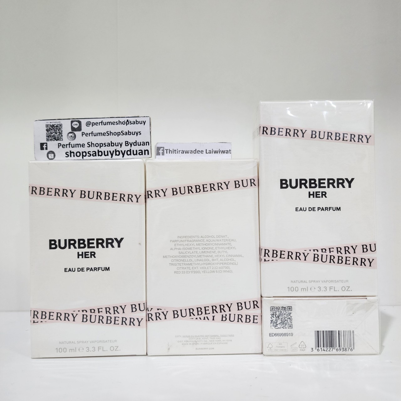 น้ำหอมแท้ Burberry Her EDP ขนาด 100ml กล่องซีล