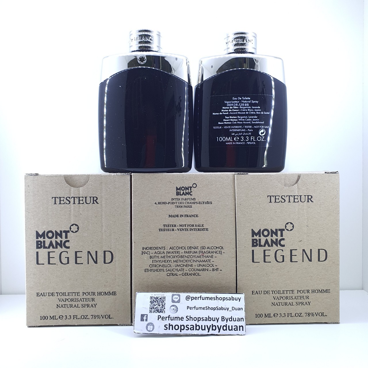 น้ำหอมแท้ MontBlanc Legend for Men EDT 100ml กล่องเทสตอร์