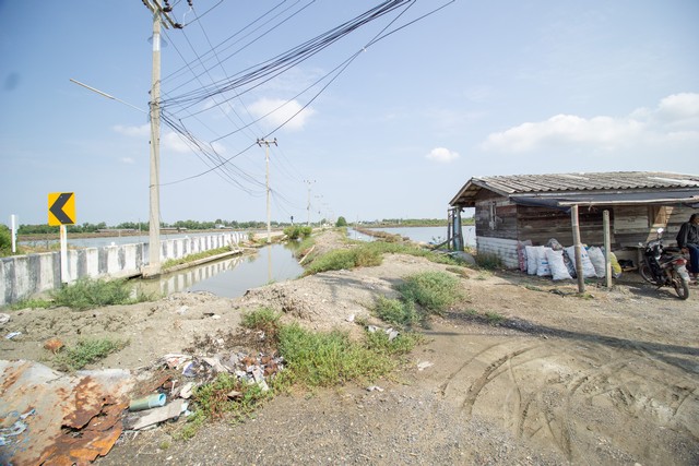 ขาย ที่ดิน นาเกลือ ติดถนนสาย 2020 ต.บ้านบ่อ อ.เมือง สมุทรสาคร