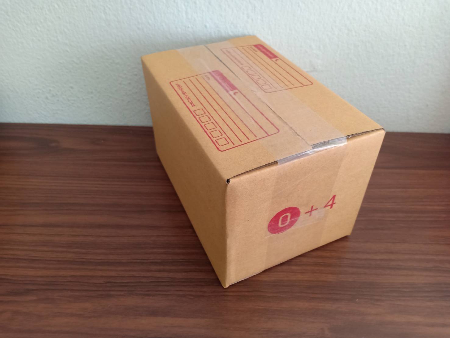 กล่องไปรษณีย์ ฝาชน พิมพ์ ลาย 0+4