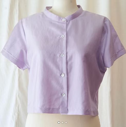 เสื้อสตรี สีพื้น คอจีน ไหมแท้ 100% | เลือกไซส์ | เลือกสีได้ รหัส WD-CT-0904681