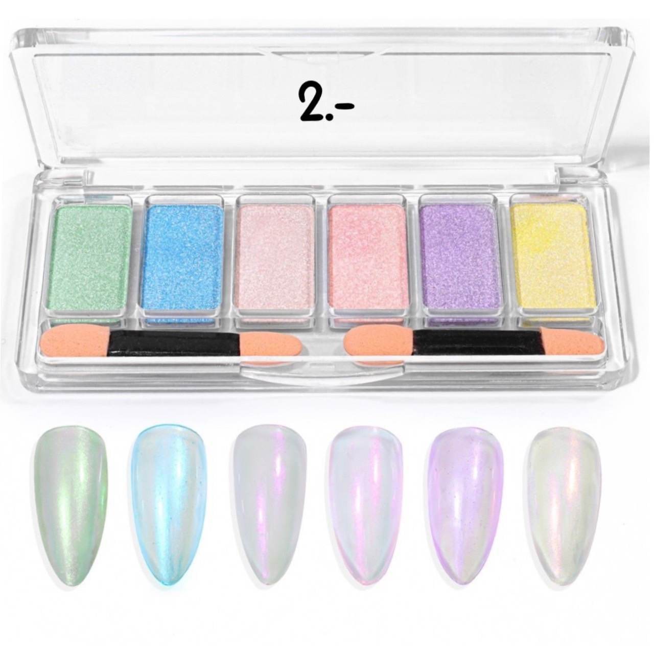 ผงขัดเล็บ ผงออโรร่า Magic Powder ผงขัดเงาเล็บ ผงกระจกอัดแข็ง