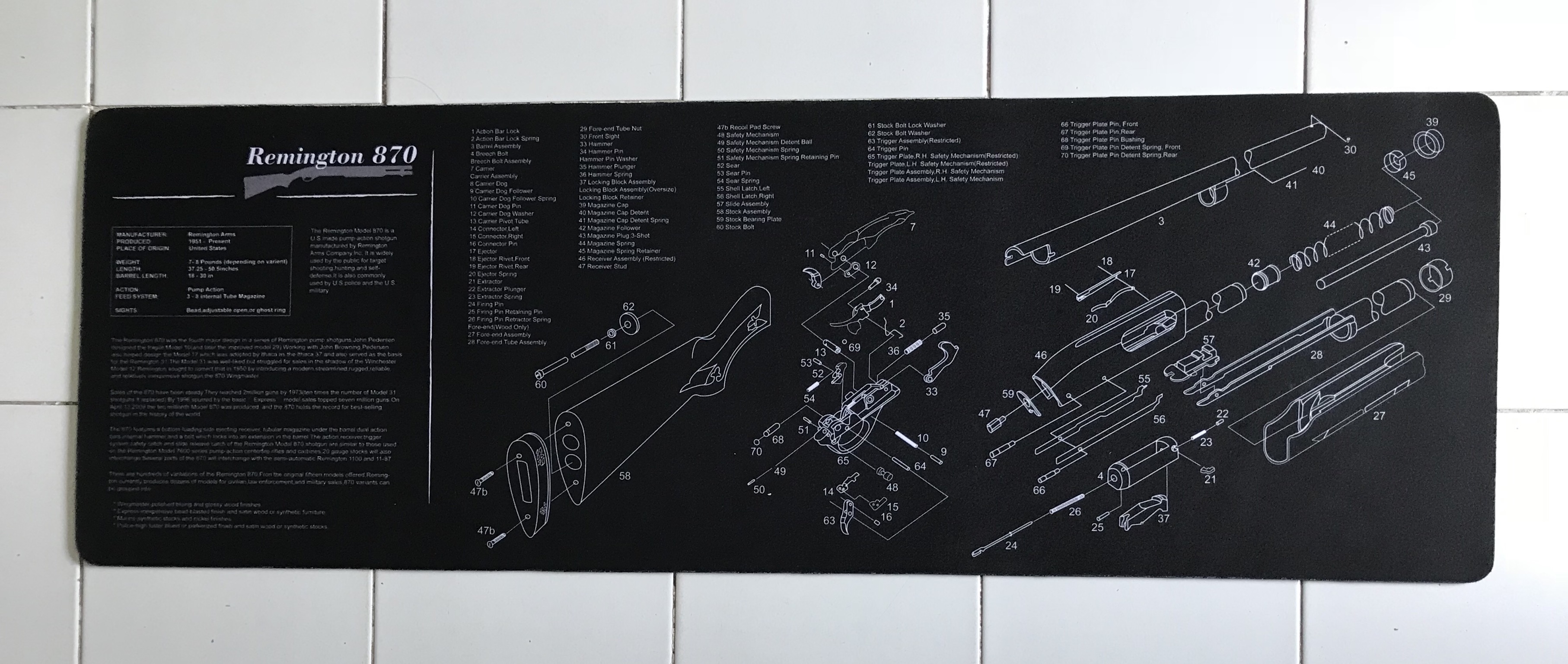 แผ่นรองทำความสะอาดปืนยาว