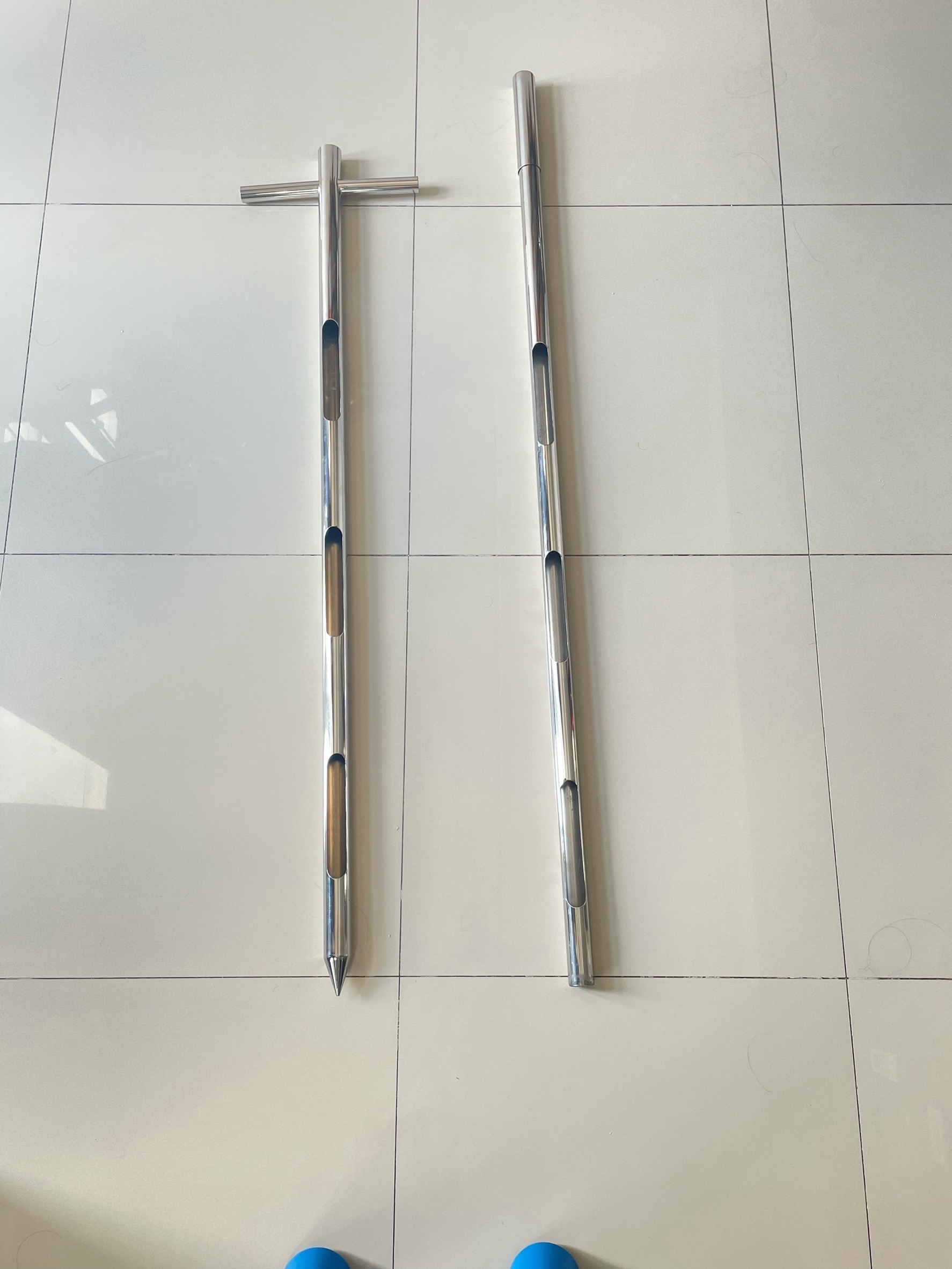 หลาวฉ่ำเบ๊าว์ Seed Sampling Parkhi เส้นผ่าศูนย์กลาง 1.5 นิ้ว x ยาว1.5 เมตร ( เจาะ 3 ช่อง) สแตนเลสแท้ไม่เป็นสนิม