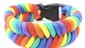 เชือก paracord 550 : rainbow colors ( 4mm. )