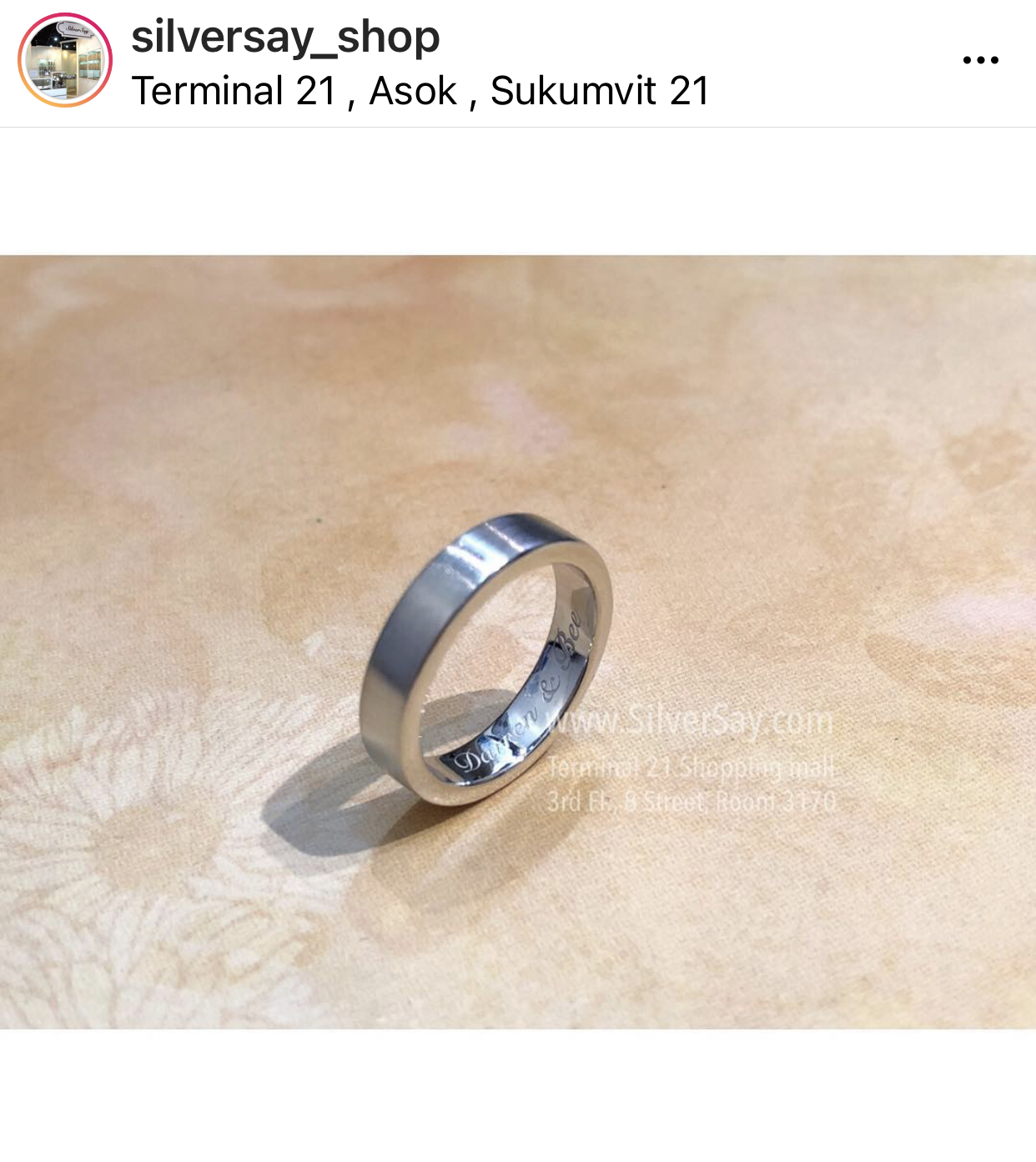 แหวนเกลี้ยงแบบโมเดิร์นหน้าตัดเรียบ 5 มม./แลขนแมว/สำหรับสลักชื่อ