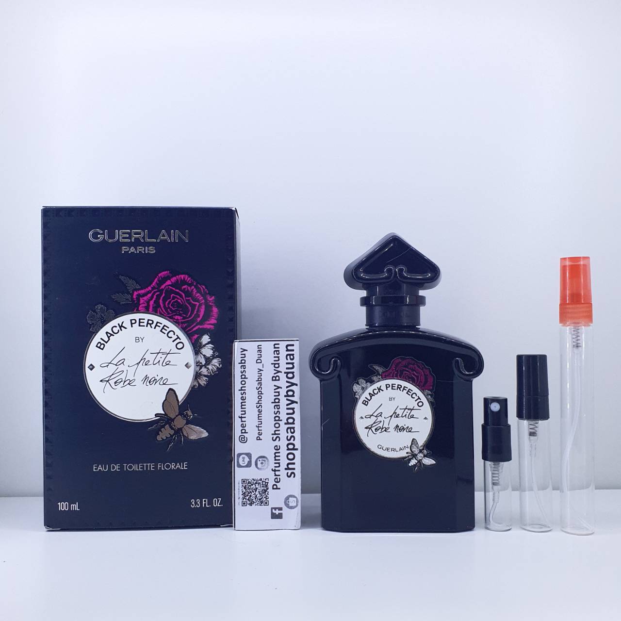 น้ำหอมแท้แบ่งขาย Guerlain La Petite Robe Noire Black Perfecto Eau de Toilette Florale 💕Travel Size #แบบทดลอง