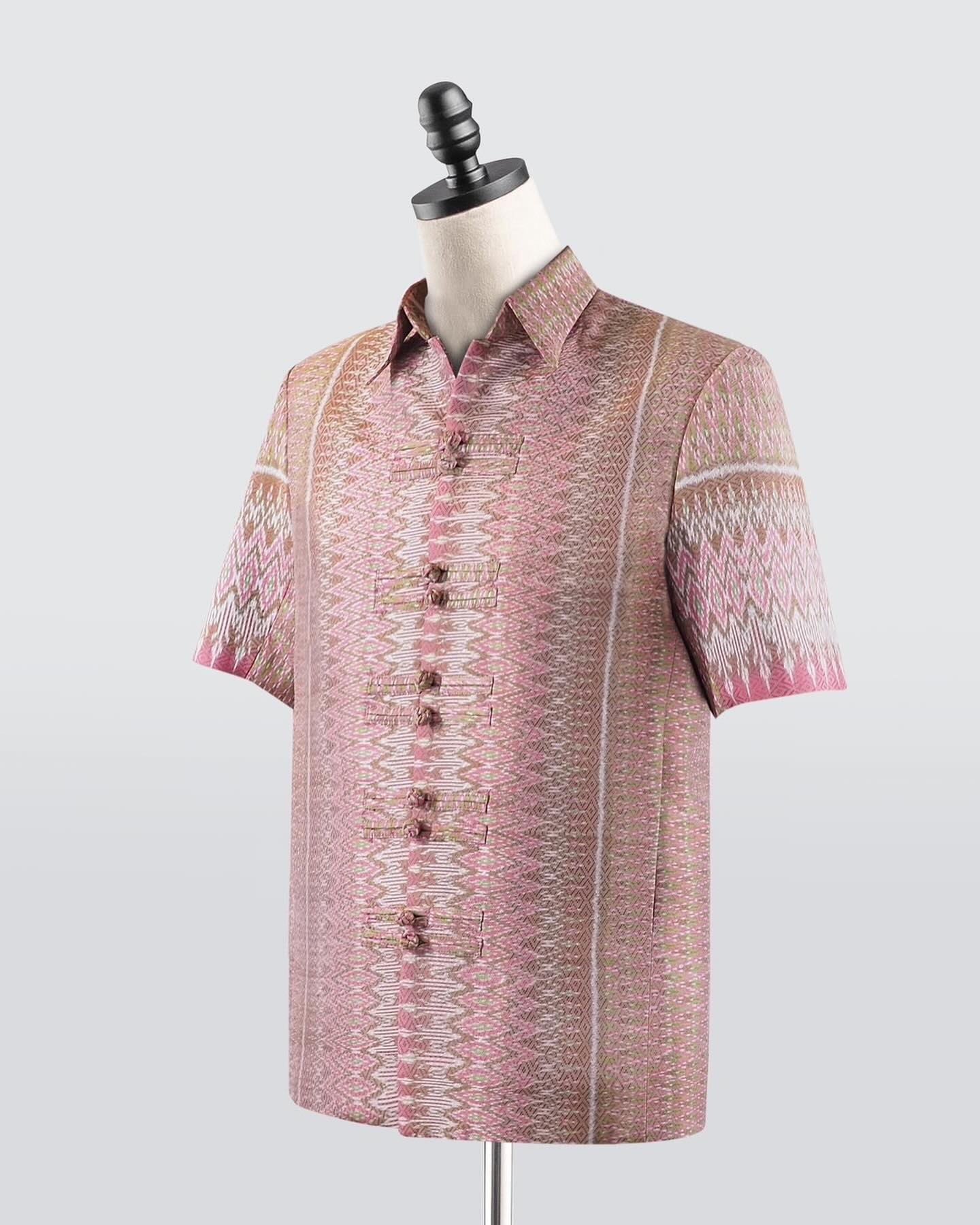 แบบตัด สูทชาย ปกซาฟารี แขนสั้น กระดุมจีน chobmai x JHN รหัส SCT-51-092167