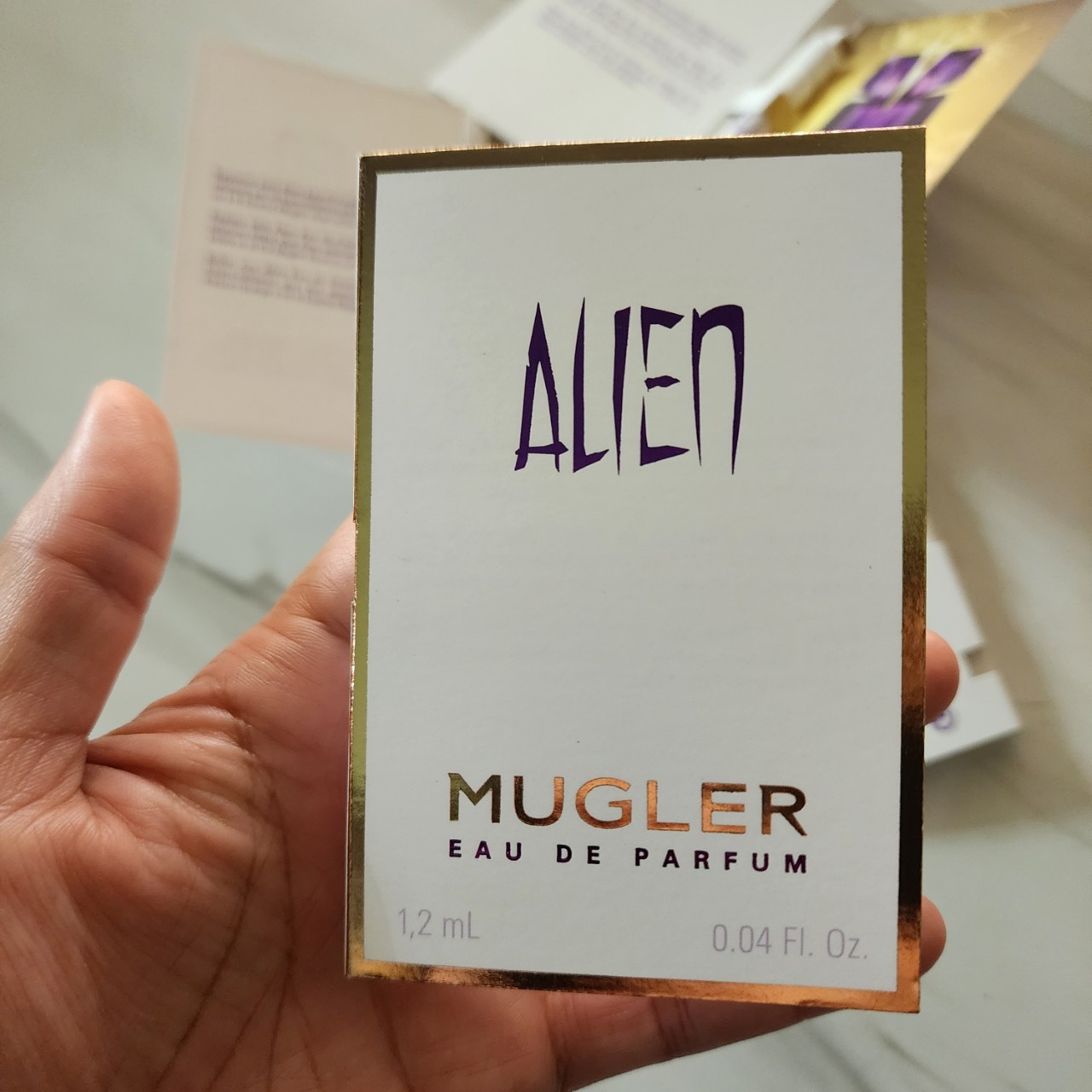 น้ำหอมไวออลหลอดทดลอง Thierry Mugler Alien EDP 1.2ml Spray Sample Vial แบบหลอดทดลอง น้ำหอมไวออลแบบหลอด