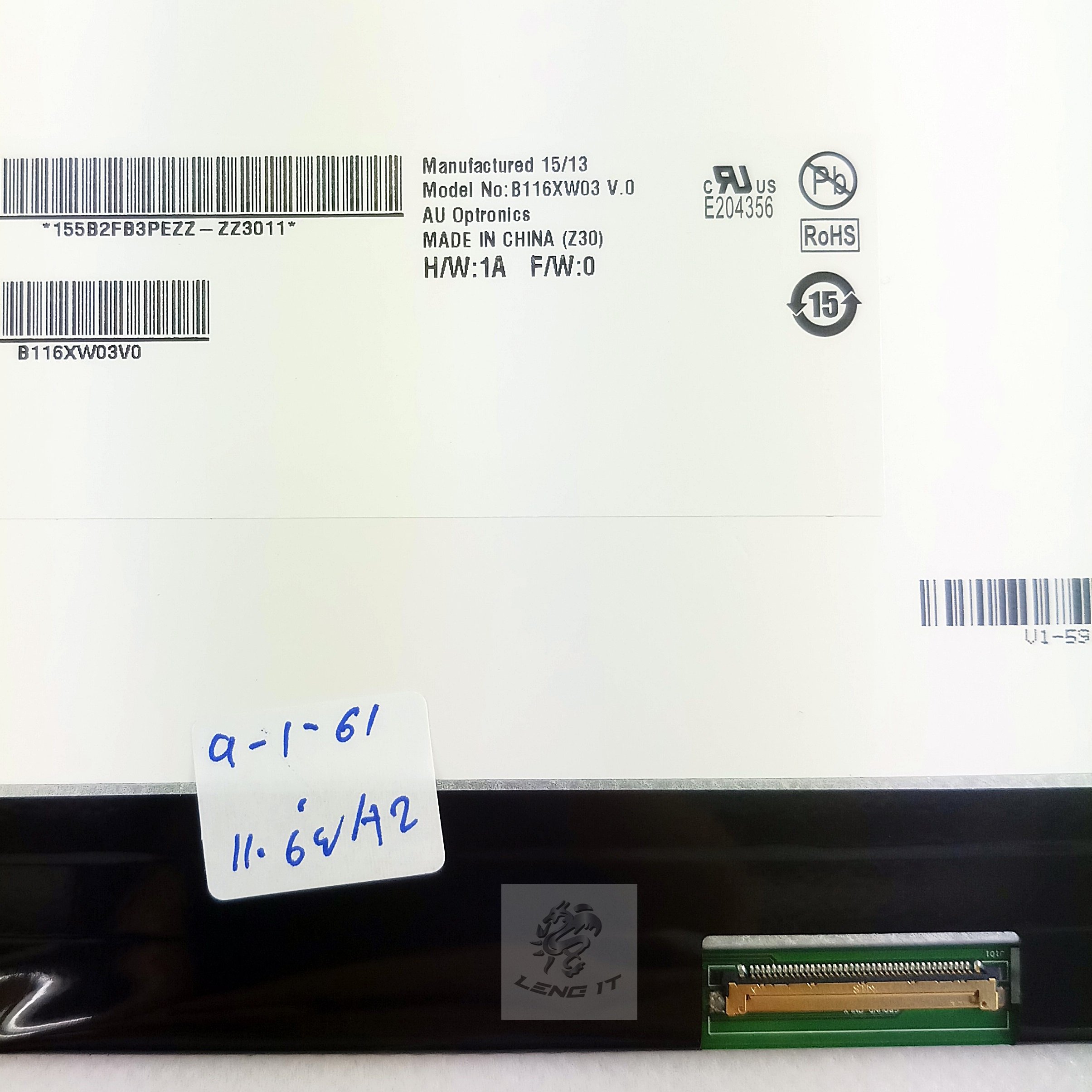 LED Panel จอโน๊ตบุ๊ค ขนาด 11.6 นิ้ว SLIM 40 PIN หูข้างซ้าย-ขวา