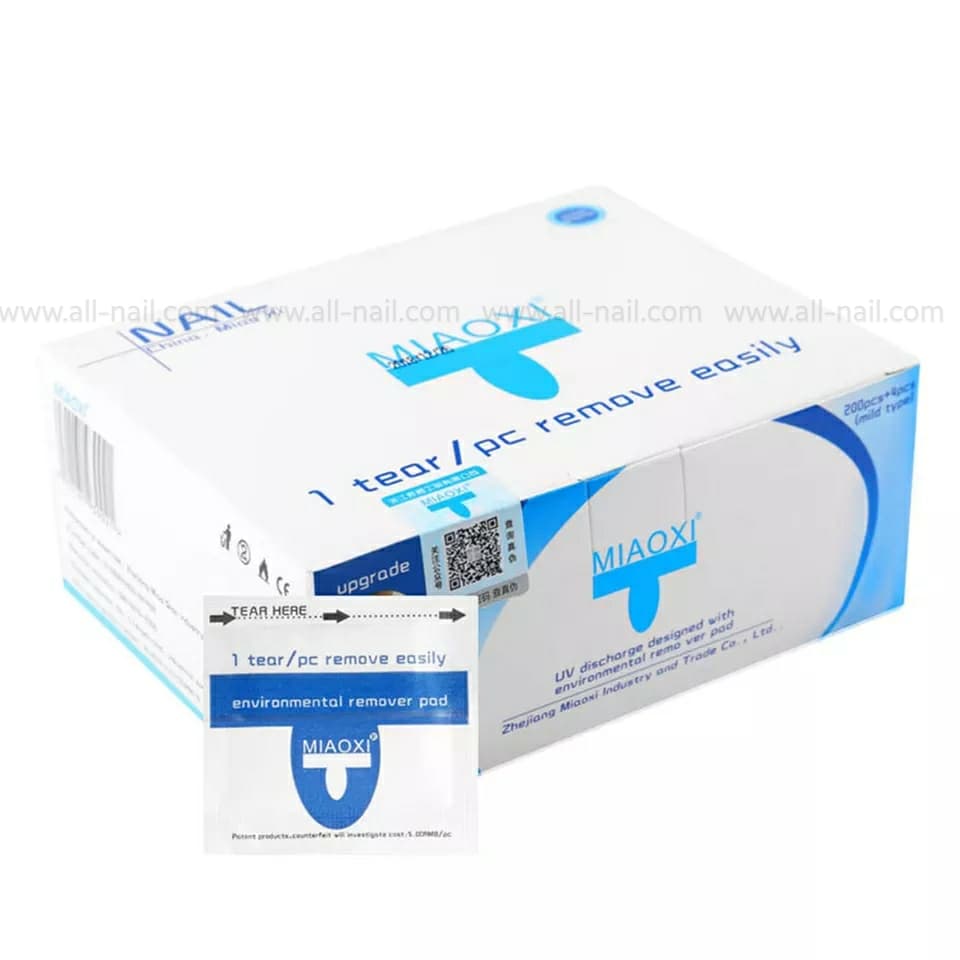 ซองถอดสีเจล แผ่นล้างเล็บเจล 1กล่อง=200ชิ้น