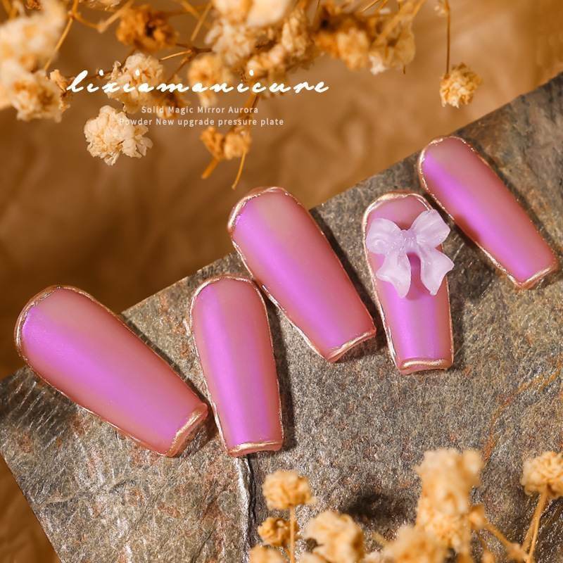 ผงขัดเล็บ ผงออโรร่า Magic Powder ผงขัดเงาเล็บ ผงกระจกอัดแข็ง