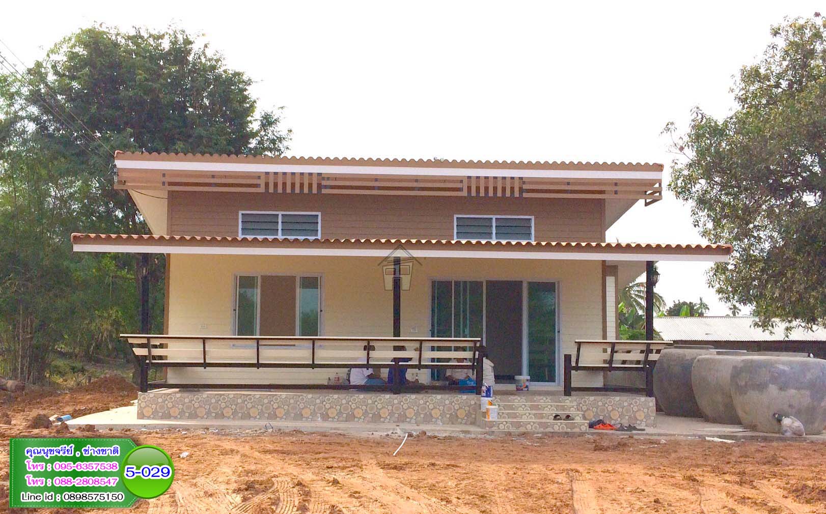 5-029 บ้านกึ่งน็อคดาวน์ คานปูน - บ้านหลังใหญ่ - ทรงโมเดิร์น