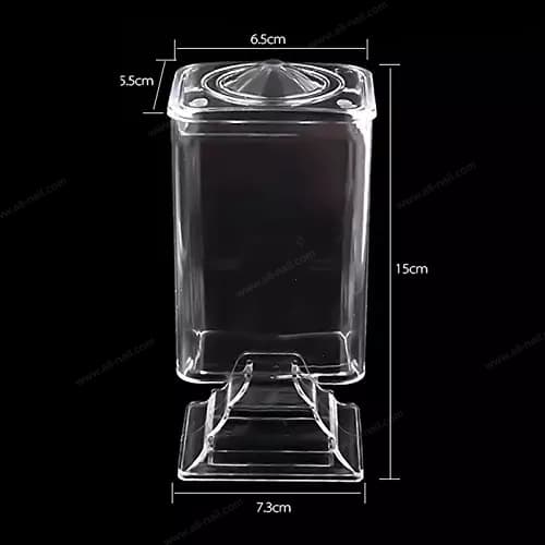 กล่องใส่แผ่นสำลี ที่เก็บแผ่นสำลี มีรูด้านล่างสำหรับดึงแผ่นสำลี