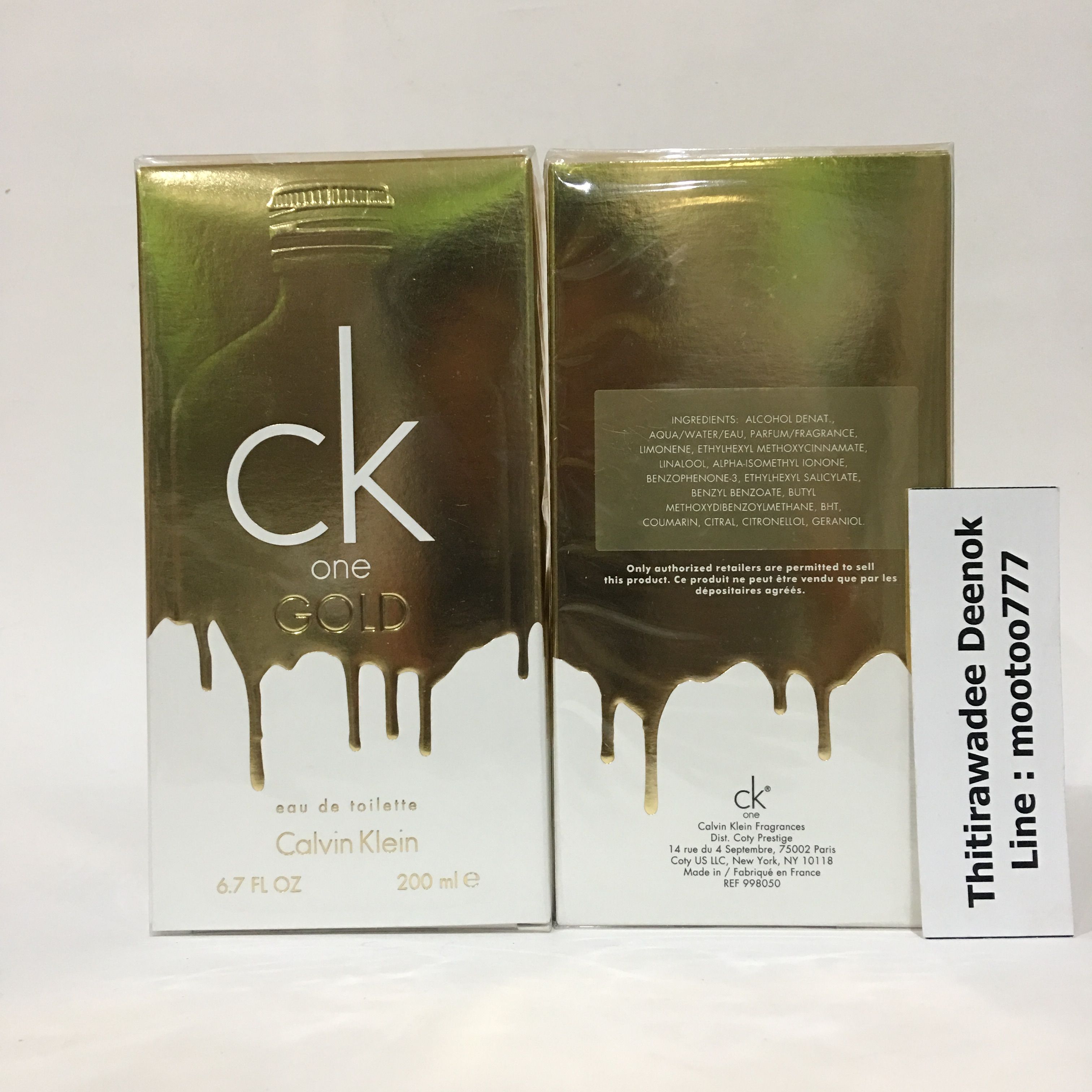 น้ำหอมแท้ Calvin Klein CK One Gold Limited Edition EDT 200 ml. กล่องซีล