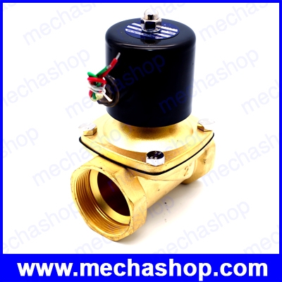 โซลินอยด์วาล์วไฟฟ้า โซลินอยด์ปิดเปิดน้ำ 2นิ้ว DN50 24VDC Water Solenoid Valve 2W-500-50 BSP(เกลียวนิ้ว) ทองเหลือง NC -5-80 Degree