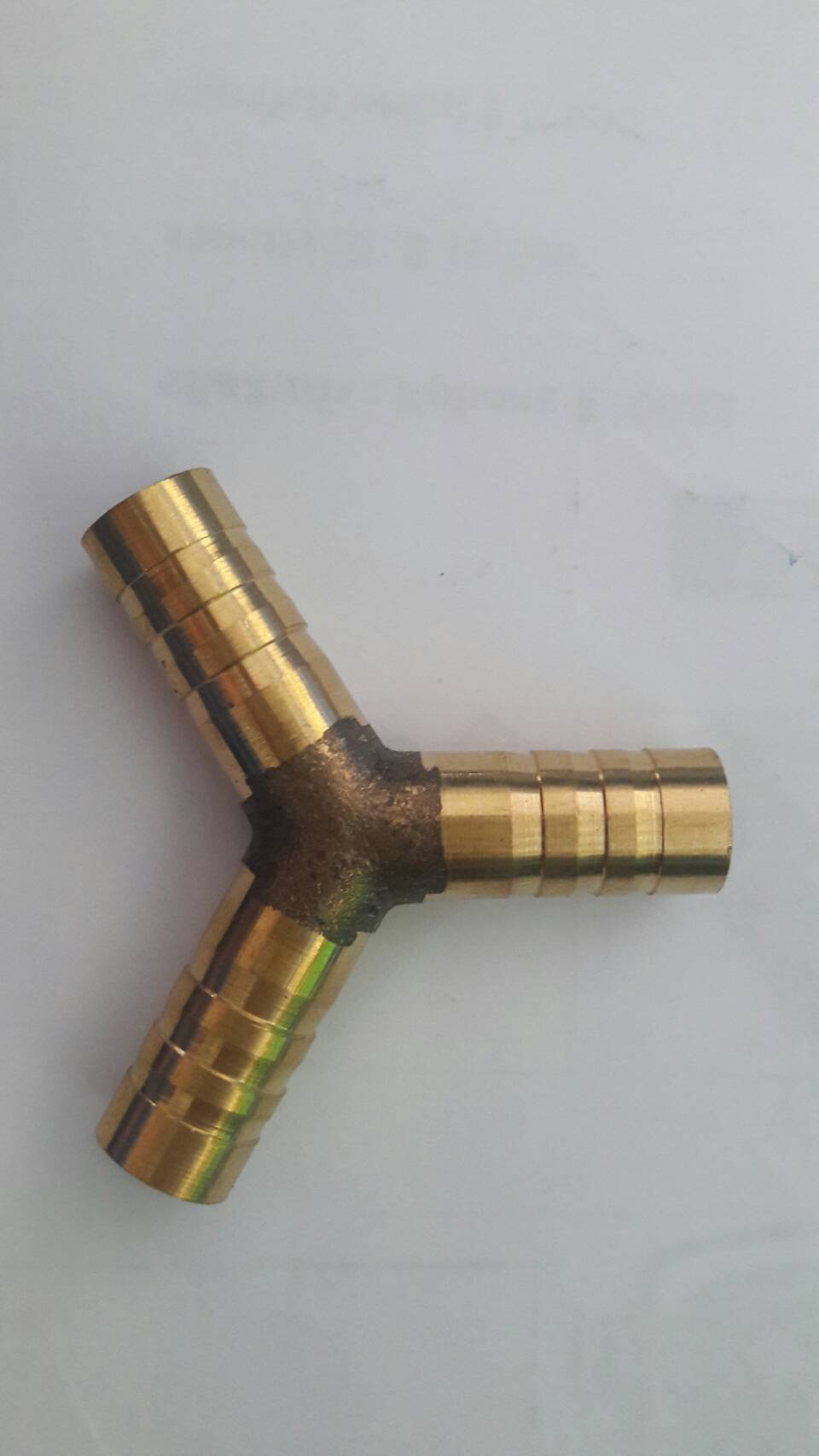 สามทาง Y หางหนู ทองเหลือง 10 mm.