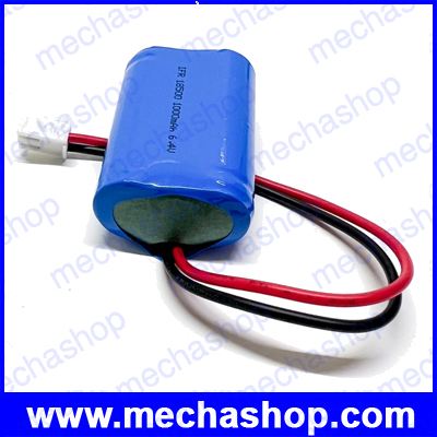 แบตเตอรี่เครื่องชั่ง แบตเตอรี่รถแข่ง แบตเตอรี่ลิเธียม 6.4V 1000mA Li-ion Battery 18500 LiFe Battery