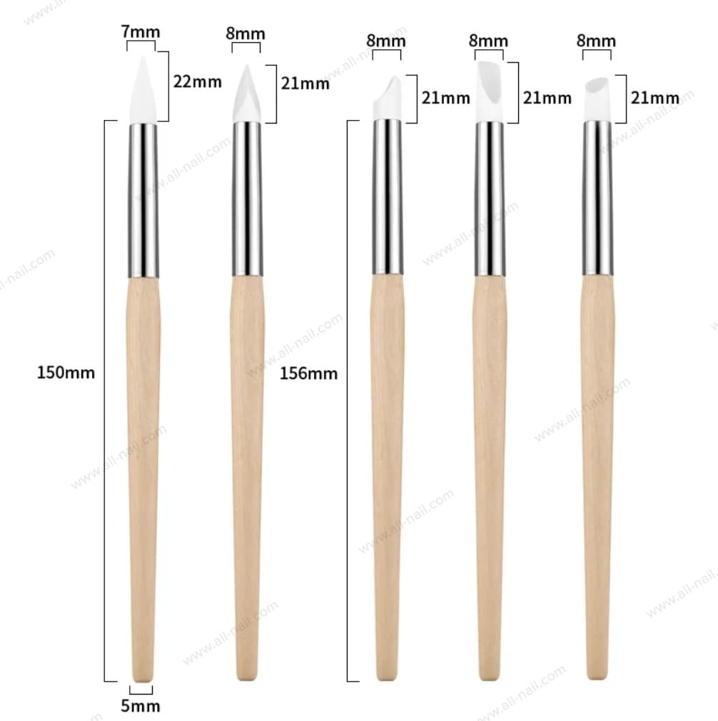 พู่กันยาง พู่กันซิลิโคน งานปั้นดอก,ปั้นนูน มี5แท่ง