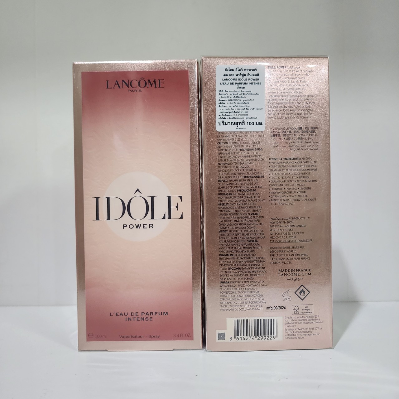 น้ำหอมแท้ Lancome Idole Power L'eau De Parfum Intense 100ml กล่องซีลป้ายไทย