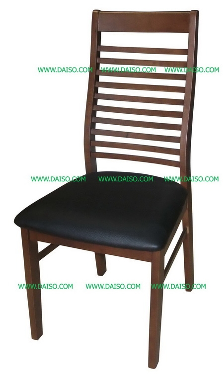 เก้าอี้ไม้ยางพาราพนักพิงสูง เก้าอี้ไม้ยางทรงสูง เก้าอี้ร้านอาหารหลังพิงสูง _DPC-144