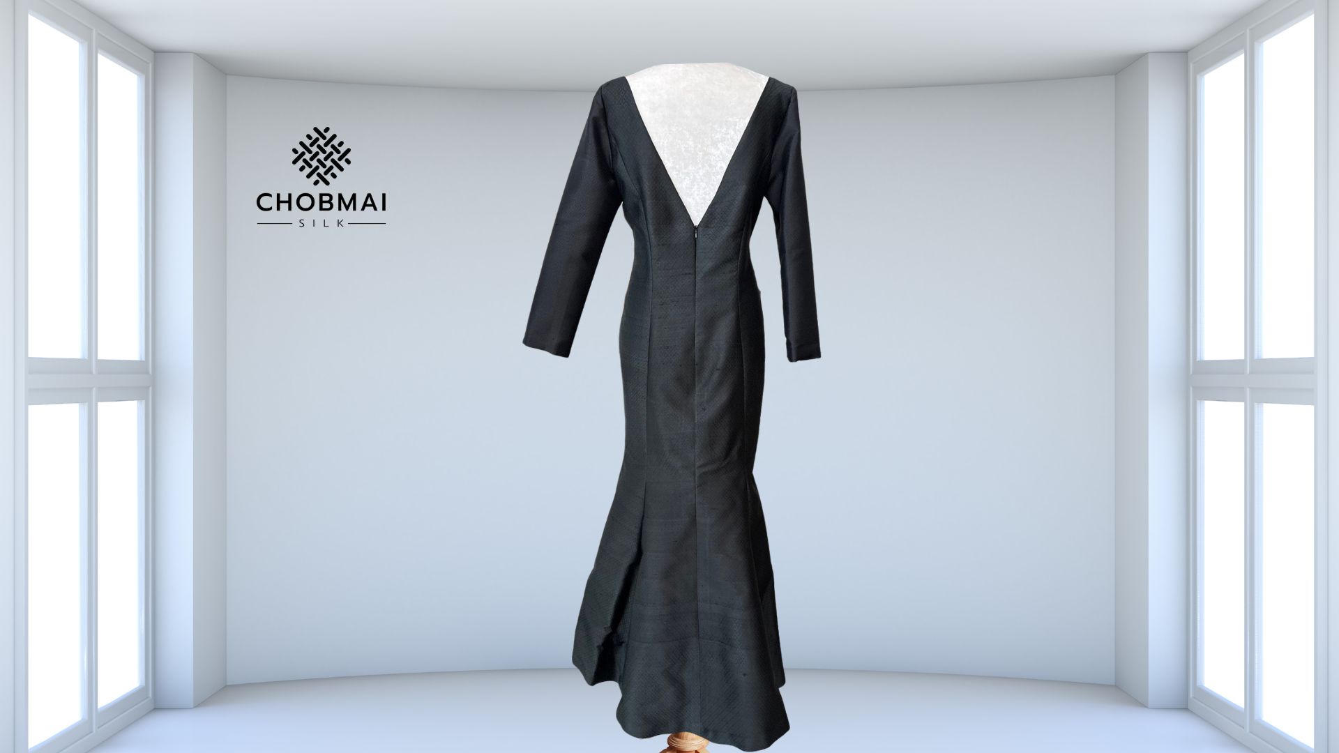 แบบตัดชุด เดรสผ้าไหม (ไม่รวมผ้า) chobmai x ST รหัส CUT-ST-0701661