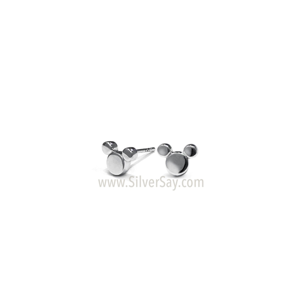 ต่างหูมิกกี้เม้าส์ Mickey Mouse แบบเกลี้ยง