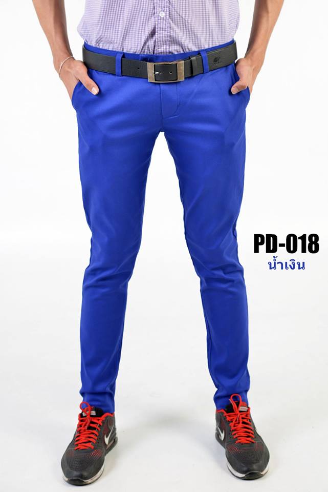 กางเกงขายาว รุ่น PD-018 (สีน้ำเงิน)
