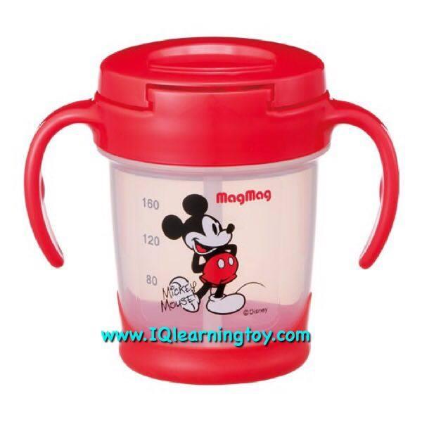 Pigeon ถ้วยหัดดื่ม พีเจ้นท์ MagMag พร้อมหลอดดูด Mickey Mouse ส่งฟรี