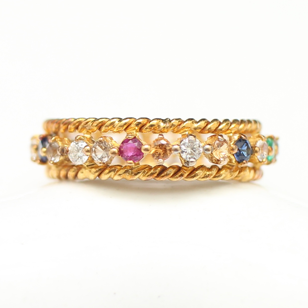 RG250379 แหวนพิรอดนพเก้าฉลุลาย ทองแท้ 18k นน.รวม 4.5 กรัม ขนาดแหวน 60