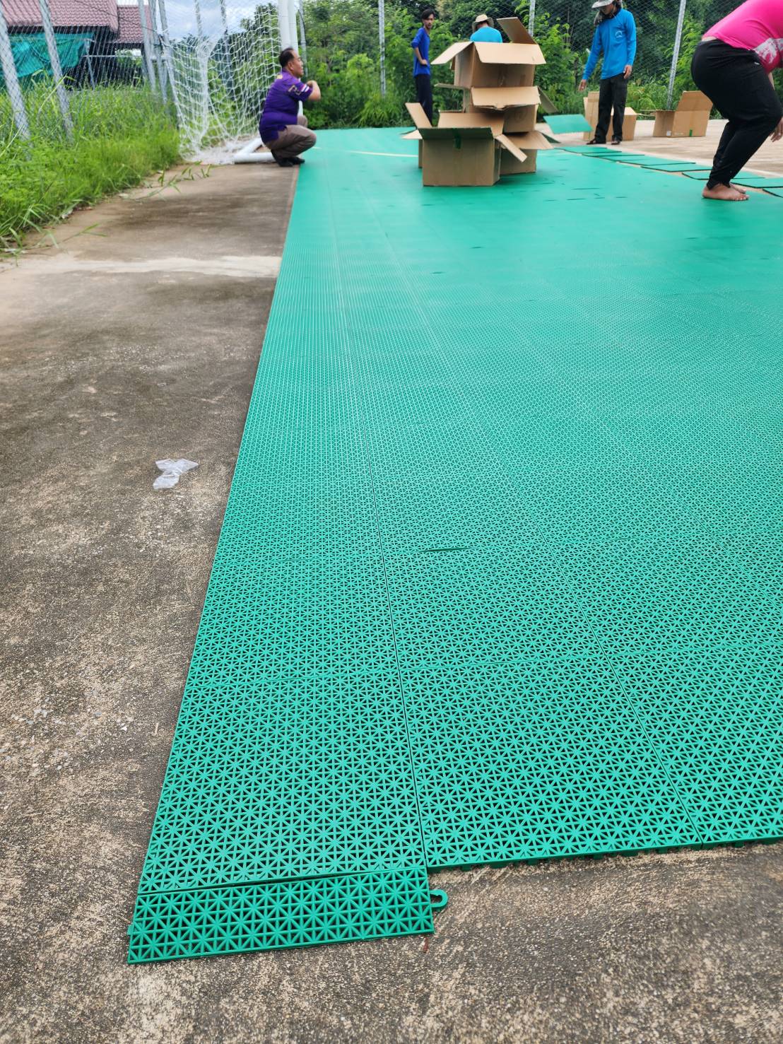 พื้นสนามบาส ไวนิลpvc ใช้ในร่ม รับแรงกระแทกได้ดี