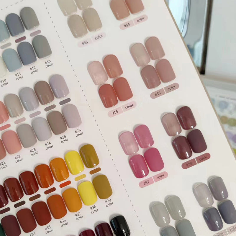 ชุดสีเจลทาเล็บ แบรนด์Viarashi สีพื้น 60สีพร้อมชาร์ต ขนาด12ml